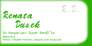 renata dusek business card